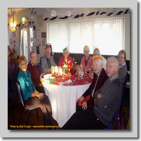 Vivienne Davis, Ron Archer, Terry and Linda Jeffries, Diane, Pat and Ted Turner - Chairman of BA retired staff association and Mel Sanders.